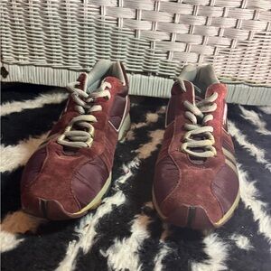 Diesel Men's Burgundy Suede Sneakers